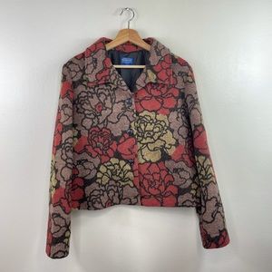 Pendleton Wool Blend Floral Print Blazer